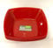 ECO Durable Medium Plastic Square Bowls Set of 4 | 19cm x 19cm – Cereal Bowl for Kids | Reusable Square Bowl for Parties | BPA-Free Stackable Serving Bowls (Red, Medium 19x19cm)