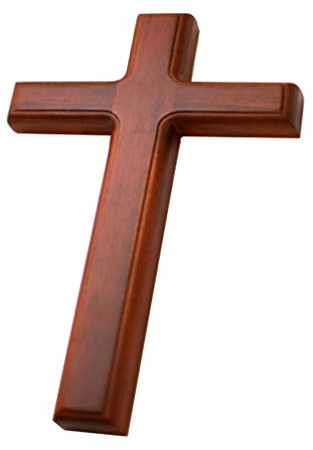 WINOMO Dekorative Holzkreuz Antike Handgemachte Wandbehang Jesus Kreuz Heiliges Kreuz Wandkunst Christliche Kreuz Wandskulptur für Religiöse Heimdekoration 32Cm