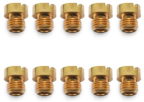 Easyboost Kit 10 Ugelli Getti 6mm per Carburatore Dell'Orto PHBN-PHVA 12 e 17.5 Dimensione 75-78-80-82-85-88-90-92-95-98 per Scooter Moto 50