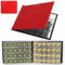 240 Taschen Münzen Sammlung Album, Red Coin Collectors Book Display Storage Case, Collecting Sleeves Organizer Box for Coin Collections, Money Currency, Pennies (Red)