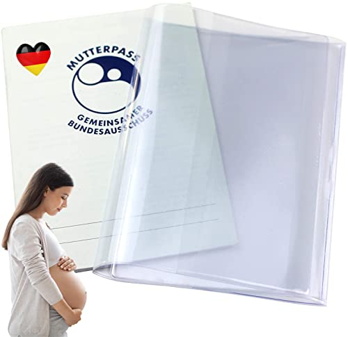 OLGS Mutterpasshüllen für den deutschen Mutterpass | transparente Schutzhüllen aus Plastik mit Extrafach | Geschenke für Schwangere und werdende Mütter | Organizer für die Schwangerschaft (100 Stk.)