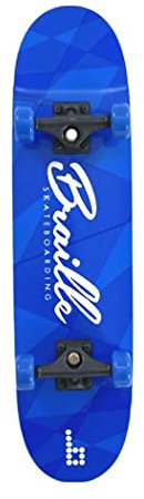 Braille Skateboarding Blue Braille Handskate Handboard/Hand Board 11 Deck - Skateboard für die Hände + Vamos Sticker