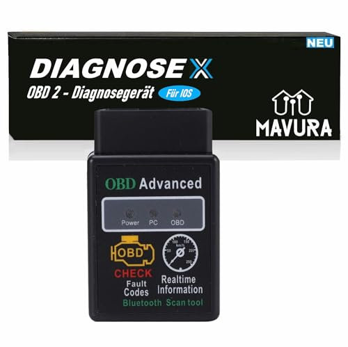 DIAGNOSEX OBD2 Diagnosegerät Bluetooth Autoscan Auslesegerät, Diagnose Gerät Auto Adapter für Apple iPhone iOS Smartphone Handy
