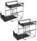 Glit Rangement Sous évier à 2 Niveaux, Organisateur de Cuisine avec Tiroirs Coulissants, Panier Coulissan pour Cuisine, Garde-Manger, Chambre, Porte-épices (Noir,2Pcs), (HJ363598)