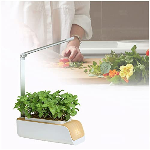 VVLXRIC Serra Smart, Lampada da Coltivazione Promemoria di Temperatura E Livello dell'Acqua, Vaso Piante Smart, per Guarnire Frutta E Verdura
