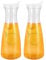 Juwacoo Lot de 2 carafes à eau en plastique de 1 l avec couvercle, carafe à eau de 1 l avec bec verseur, pichet à jus, thé glacé, bouteille d'eau réutilisable pour eau, café, lait, thé, jus, boissons,