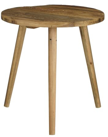 MICA Decorations Bold Beistelltisch - H42,5 x Ø40 cm - Recyceltes Holz - Braun