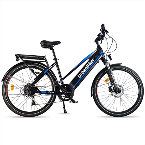 URBANBIKER Viena | Trekking E-Bike | 200KM Reichweite | Blau | 26