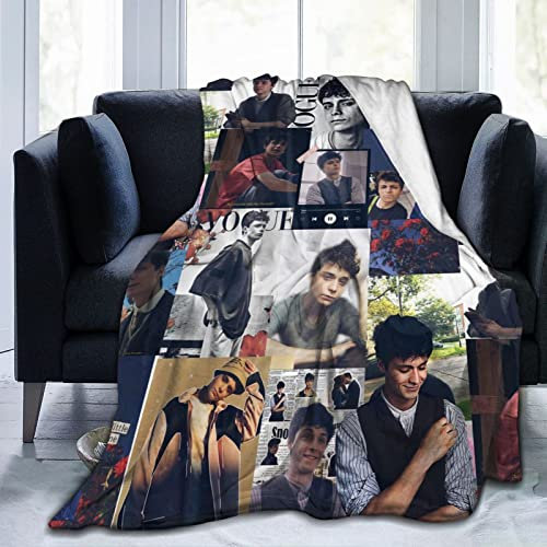 LOUJIN Lucas Schauspieler Jade Zumann, ultraweicher, leichter Flanell-Fleece-Überwurf, warme Klimaanlage, für Couch, Sofa, Bett, 125 cm x 100 cm