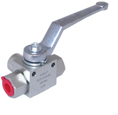 EpheyFIF Hydraulischer Kugelhahn, G1/4 Edelstahl Hydraulischer Hochdruck-Absperrkugelhahn 3 Wege