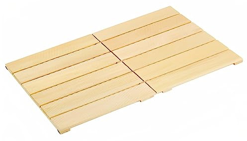 IPPINKA Japanische Hinoki Zypresse faltbare Badematte aus Holz – 55,9 x 35,6 cm – handgefertigt in Japan