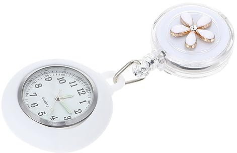 Garneck Taschenuhr Die Uhr des Arztes Arztuhr Hängende Brustuhr Reversclip An Uhren Schwesternuhren Für Damen Mädchen Uhren Kinderkleidung Weiß Zinklegierung Gürtel Mann