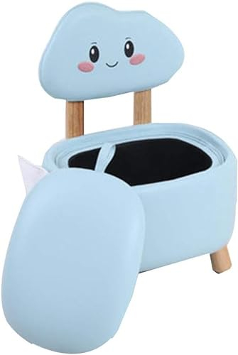 GaRcan Hocker Kinderhocker, Aufbewahrungshocker, Aufbewahrung von Spielzeug und Büchern, Holzhocker für Wohnzimmer, Schlafzimmer und Kinderzimmer, osmanische Wolkenform, Belastung 150 kg,