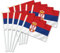 25 Stück Serbien-Handflagge, serbische Serbien, Mini-Dekoration, Banner