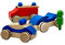 Jamso Design PuzzleMobil Holzauto Bauset im Stoffbeutel mobiler Bauspaß Spielset Holz Baukasten Holzpuzzle Taufgeschenk