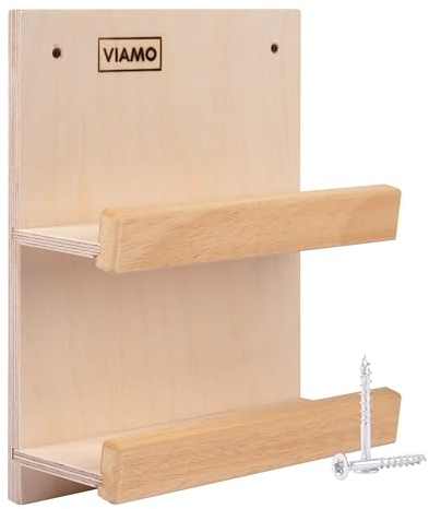 VIAMO® Sauna Brillenablage aus Holz inkl. Schrauben für Zwei Brillen