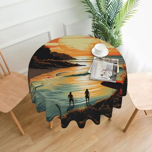 Original-Poster für „Endless Summer“-Druck-Tischdecke, auslaufsichere, wasserfeste Tischdecke, dekorative Stoff-Tischdecke für Zuhause, Küche, Innen- und Außenbereich, Esstisch 60 Zoll