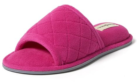 Dearfoams Women's Beatrice, PARADISE PINK, L