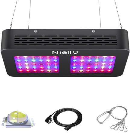 Lámpara de crecimiento Niello Dual Optical Lens Series 300W. LED luces de la planta para las plantas de interior para lograr el crecimiento y la floración, Daisy chain, Veg & Bloom