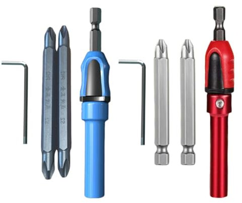 Jomewory Juego de portabrocas, portabrocas para destornillador,Portabrocas preciso de aleación de aluminio | Portabrocas extensible resistente al desgaste para principiantes y profesionales