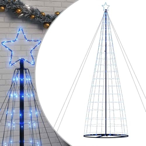 vidaXL Árbol de Navidad LED 1534 Leds Azul 500 cm
