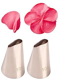 104 Piping Nozzle, 104 Petal/Ruffle Piping Tip for Blooming Flowers,Rose &Waves,2 Pcs