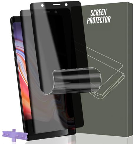 Gelaasso 2 Stück Schutzfolie für Samsung Galaxy Note 9 Sichtschutz [Nicht-Glas], Vollständige Abdeckung Flexibilität TPU Folie, Anti-Kratzen, Anti-Spy Folie für Samsung Galaxy Note 9