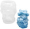 Toyhood 3D Easter Bunny Silicone Moulds, Bunny Candle Moulds Soap Making Moulds, DIY Craft Resin Mold for Fondant Cake, Aromatherapy Candle, Chocolate, Soap (White-A)