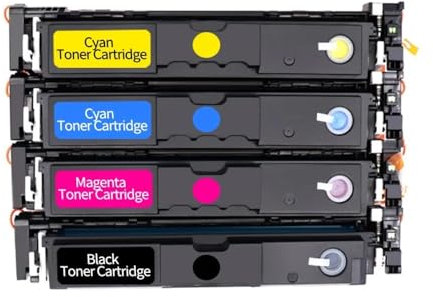 WYNAnGAI 4-teiliges kompatibles Tonerkartuschen-Set CRG069 Kompatibel mit MF752CDW MF756CX MF750 MF754Cdw LBP674Cx LBP673Cdn mit Chip-Farbkompatibilität(CRG-069 4COLOR)