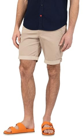 Timezone Herren Chino Shorts Slim JANNOTZ Short Mid Waist Slim Fit W29-W38, Größe:W 33, Farbe:1215-2028 Washed Beige