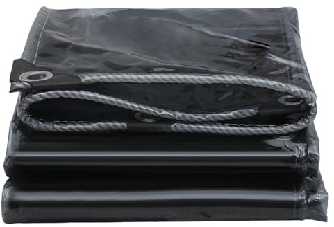 KIUZODPA Lona de PVC Negra de 3 x 6 m, 4 x 4 m, 4 x 5 m, Resistente, 400 g/m², para Exteriores, Multiusos, Resistente a desgarros y roturas, fácil de Plegar (1,5 x 1,5 m)