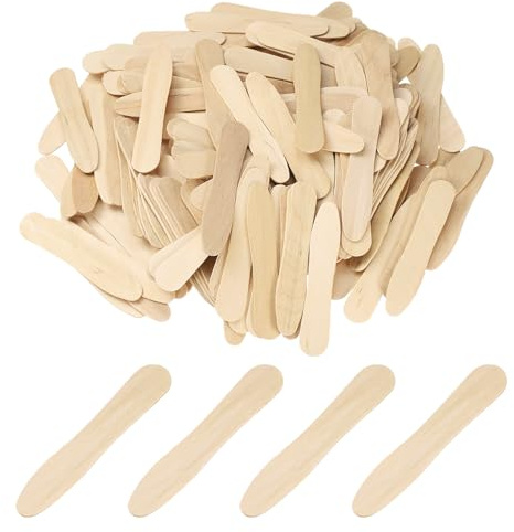 sourcing map 200PCS Wooden Ice Cream Spoons, 75MM Wooden Spoons Disposable Mini Bulk