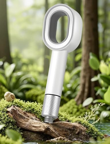 Filtersonic 3 In 1 Duschkopf Doodle Hochdruck Duschkopf mit Filter, Duschkopf Filter Gegen Kalk Duschkopf Druckerhöhend Filter Duschkopf Mit Schwamm für Entfernen Vom Harten Wasser Schwermetall (Weiß)