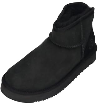 Rohde Damen Winterschuhe Lammfell Booties GENOVA 7084 schwarz, Größe:39 EU