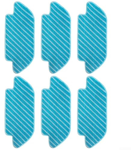 Paquete de 6 almohadillas de microfibra para mopa Cecotec para Conga 4690 6090 7090 4090 4490 5090 5090 5490 paños reutilizables para tareas de limpieza diarias