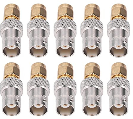 Alomejor 10-teiliges HF-Koaxialkabel-Adapter-Set für Effiziente Signalübertragung in GPS-WLAN- und Antennensystemen aus Langlebigem OFC-Material