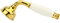 ATCO® Nostalgia Handbrause GOLD Nostalgie Duschkopf Brausekopf Antik Retro Duschkopf Brause vergoldet Metallausführung