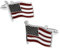 HOMEYU® Offizielle amerikanische Flagge USA Amerika Manschettenknöpfe für Männer Business Hochzeit 1 Paar