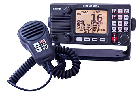 Himunication Radio VHF Marina Fija con Dsc GPS Nmea0183, Gris Oscuro