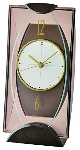 Seiko QXG103B Table Clock Brown Plastic 24 x 11.9 x 9.1