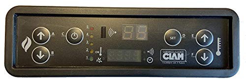 Easyricambi Scheda Display LED Tastiera PD047_B01 MICRONOVA D047 per Stufa a Pellet (per Clam Vedere i Modelli in Descrizione).
