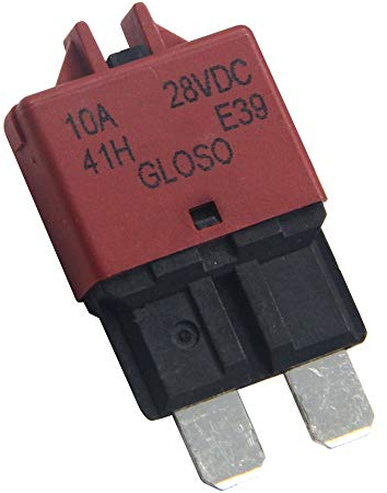 RKURCK 12V-28V DC Manual Reset Low Profile ATC Circuit Breaker Resettable Blade Fuse 10A