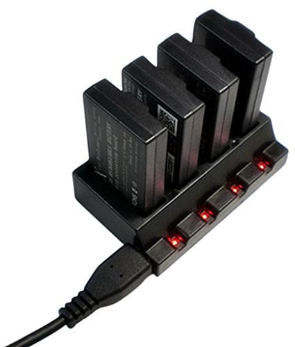 LyGuy 4 In 1 Port USB Battery Charger For Parrot Minidrones Rolling Spider Mambo Drone Gift For Kids