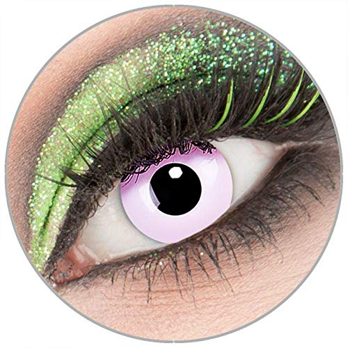 Farbige rosa 'Pink' Kontaktlinsen ohne Stärke 1 Paar Crazy Fun Kontaktlinsen mit Behälter zu Fasching Karneval Halloween - Topqualität von 'Giftauge'