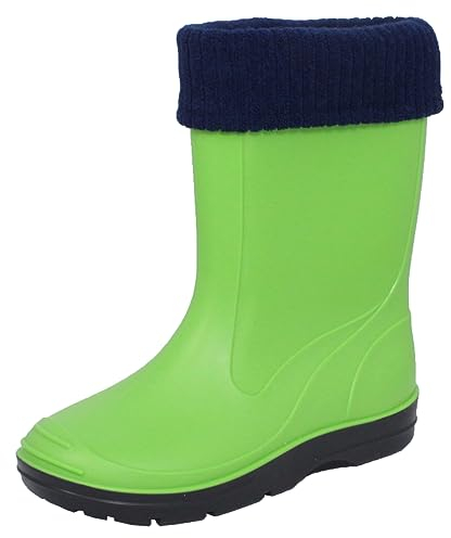 Beck Basic 860, Stivali Da Pioggia Con Fodera Rimovibile Unisex Bambini E Ragazzi, Verde (Green), 27 EU