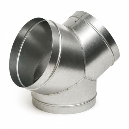 Weedness Y-Stück 200 mm Metall Rohr für Grow Abluft - Rohrlüfter Lüfter Aktivkohlefilter Ablauftschlauch Adapter Klimaanlage Klimagerät Anschluss