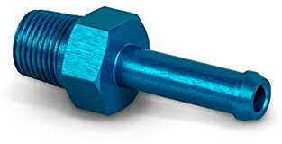 Precisiongeek Adaptador Macho tubo 5-6 mm (1/4) - rosca 1/8″NPT - Aluminio anodizado azul 1pz
