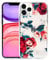Sephonie Flower Case for iPhone 11 Pro (5.8), Floral Pattern Clear Slim Fit Ultra-Thin Girly Design Shockproof Protective Hard PC Back with Soft TPU Bumper Phone Cover for Girls and Women | Red Roses