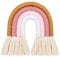 follwer0 Regenbogen Makramee Kissen Traumfänger Wandbehang Wandteppich Dekorationen Für Kinderzimmer Wanddeko Hängedeko Wohnzimmer Dreamcatcher Wandkunst Quaste Baumwolle Deko