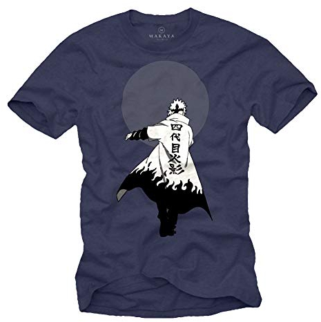 Anime T Shirt - Ninja Magliette Uomo Manica Corta - Regali Nerd Originali Blu M